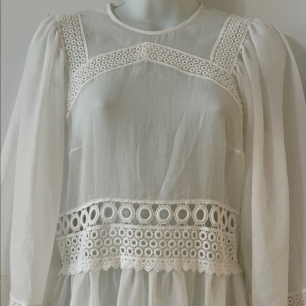 McQ by Alexander McQueen White Lace Dress IT 40 - Picture 2 of 9